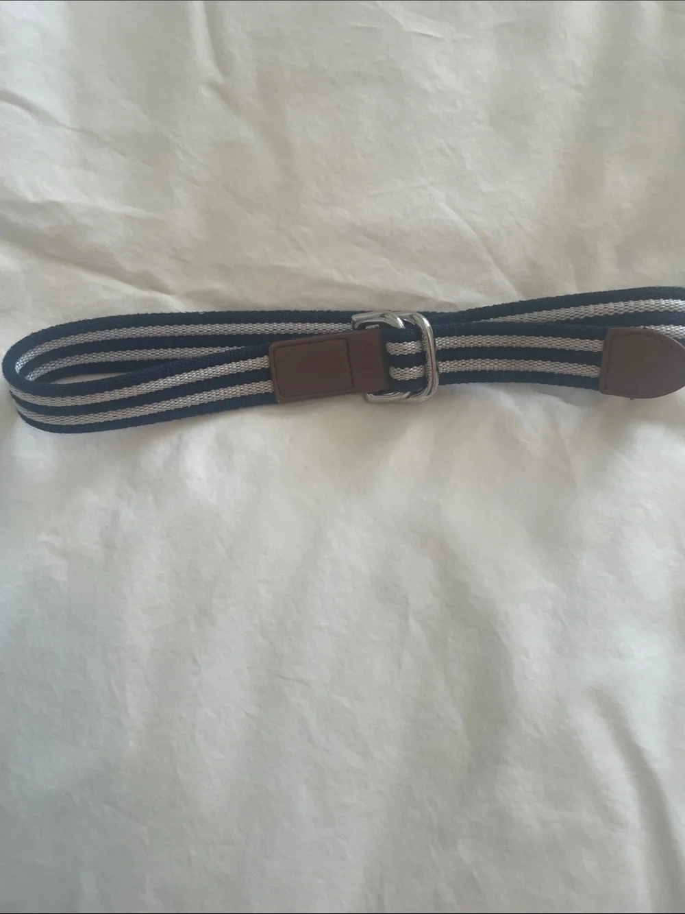 Janie and Jack Striped Navy and White Boy’s Belt Size 4 to 5